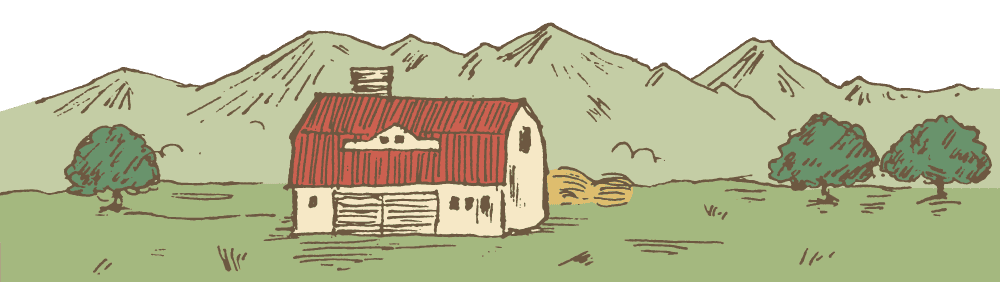 絵本のような風景のイラスト